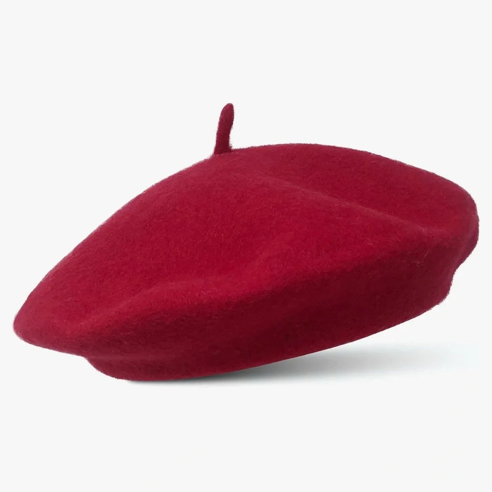 Red  French beret - Picture 2 of 2
